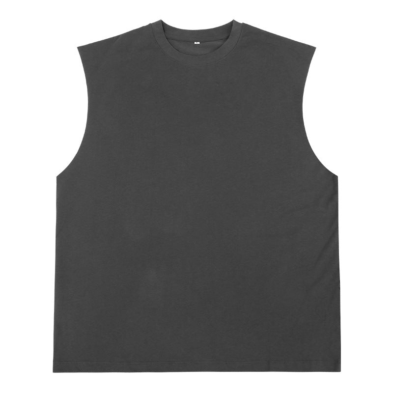 Sleeveless Solid Color Vest - Comfortable Retro Top