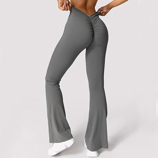 High-Waist Quick-Dry Yoga Flare Pants for Fitness