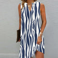 Multi-color A-Line Sleeveless Dress for Women