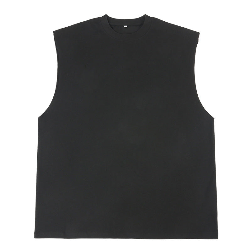 Sleeveless Solid Color Vest - Comfortable Retro Top