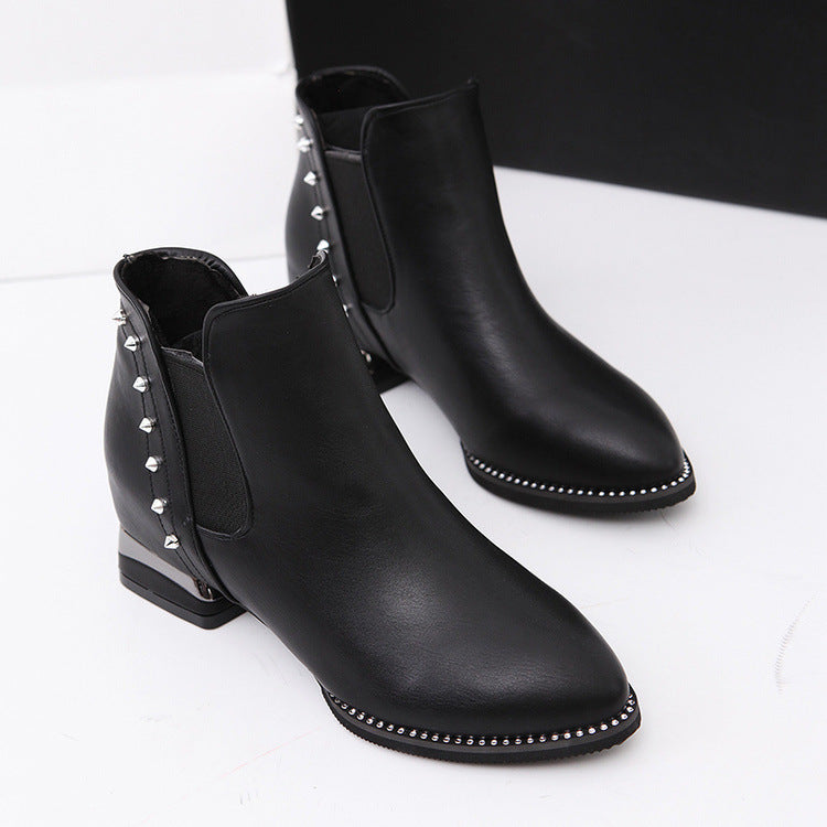 Women's 2019 Fall Winter Chunky Heel Chelsea Boots