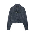 Short denim jacket for women's clothing