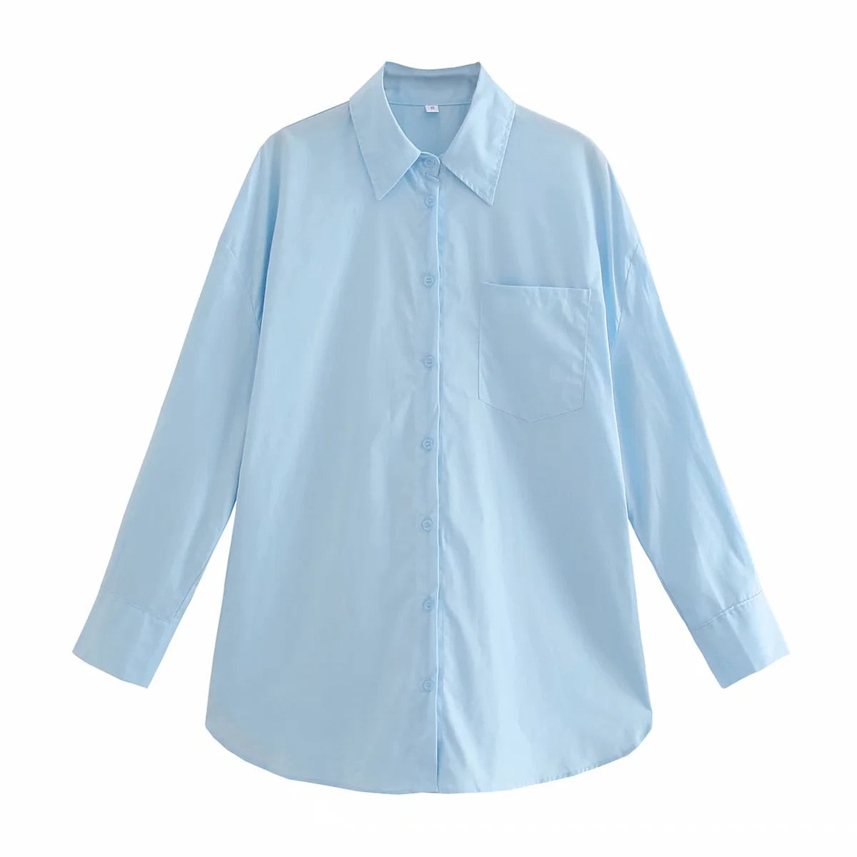 Klkxmyt Za Women's Shirt Fashion Pink Oversize 100% Cotton Casual Button Pockets Loose Blouses Chic Streetwear Shirts Woman Tops
