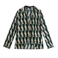 Women Za Print Collared Button Up Shirt Female Vintage Long Sleeve Blouse  Asymmetric Hem Summer Woman Top