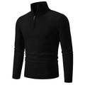 2023 Men's Plus Size Fleece Zip Mock Neck Sweater