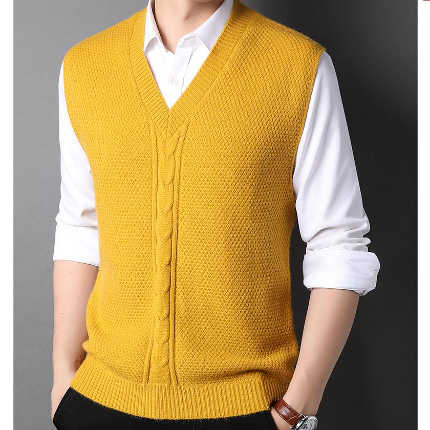Warm Versatile British Style Men's Tank Tops (Spring/Autumn)