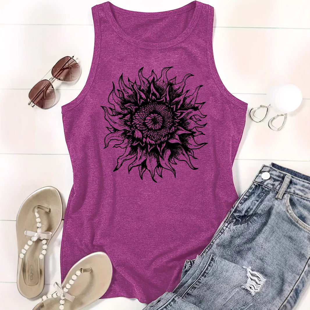 Bohemian floral print women's clothing