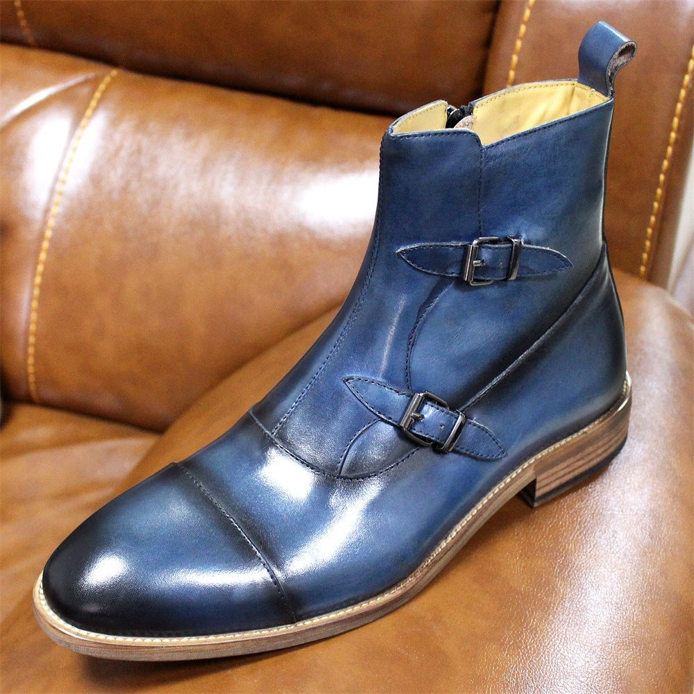 Men's High Top Leather Three Joint Sneakers