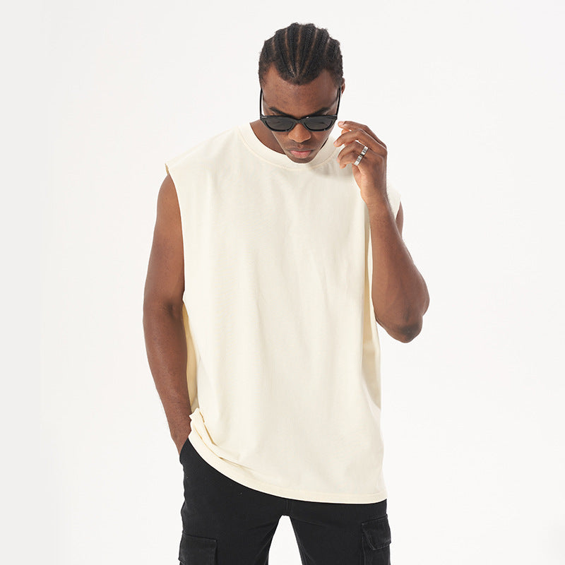Sleeveless Solid Color Vest - Comfortable Retro Top