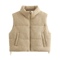 Knitted cotton vest women's clothing