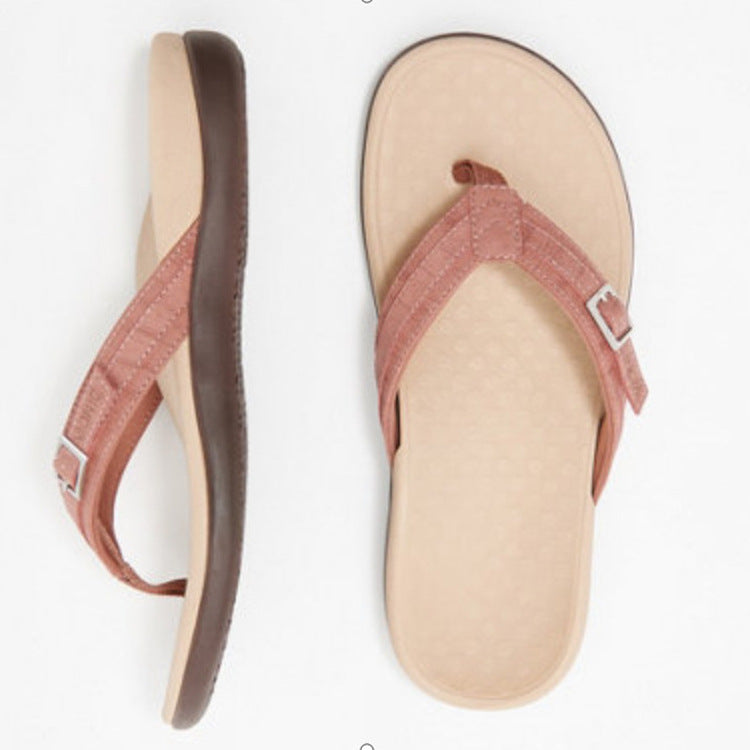 Large Herringbone Slippers for Women - Low Heel