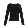New Women Knit Sweater Top Long sleeve heart-neck Casual Fashion Woman Slim-fit Tight Knitted sweaters Pullover Tops