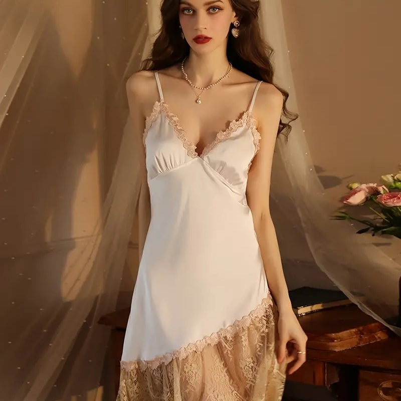 Ladies Satin Lace Nightdress and Camisole Loungewear