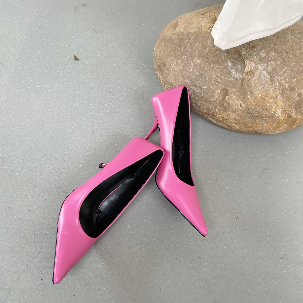 Eilyken High Quality Pu Leather New Sexy Shallow Pointed Toe Woman Pumps Thin High Heels Fashion Dress Sandals Ladies Shoes