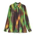 Shirt Women Summer Blouse New Fashion And Leisure Tie-Dye Gradient Casual Shirt Woman Top