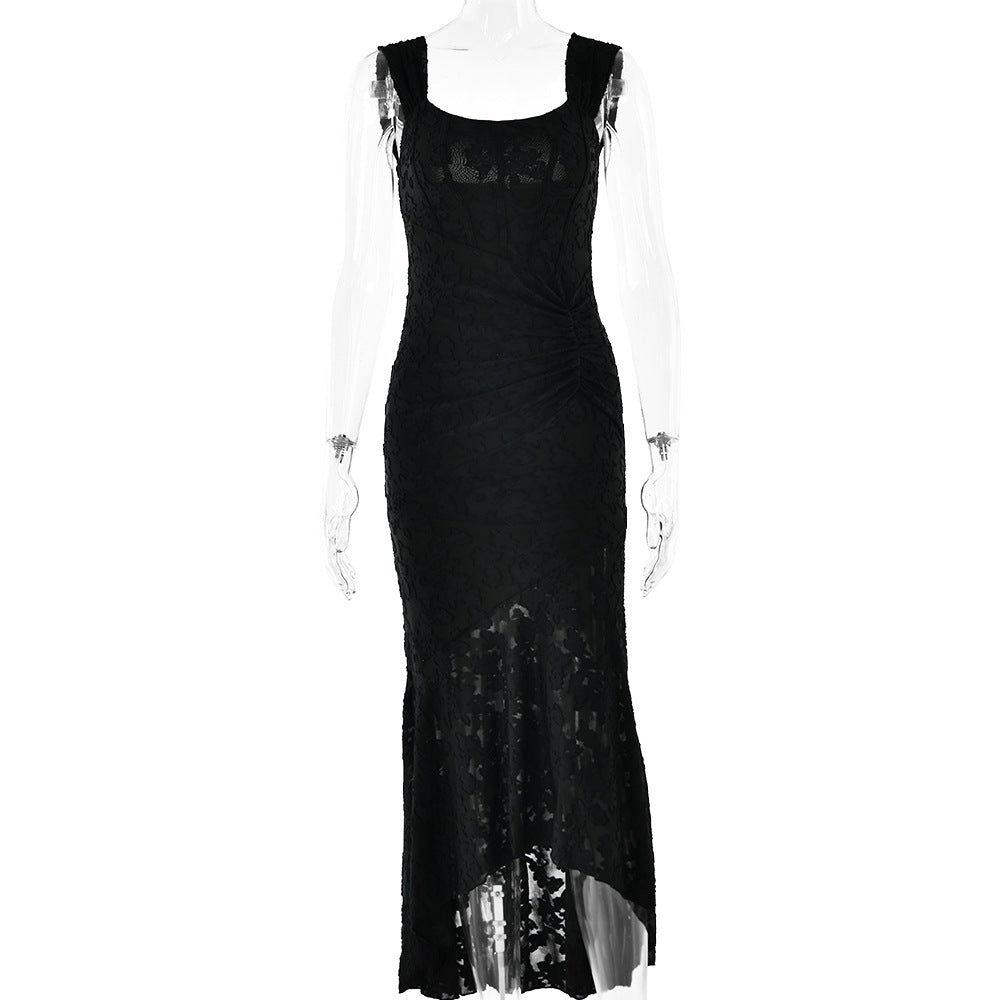 Fashionable Floral Strapless Mermaid Long Dress for Women
