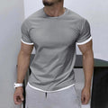 Men's Stylish Contrast Color Short-sleeve T-shirt