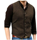 Men's Vest in Organic Cotton, Wool, and Cashmere Blend