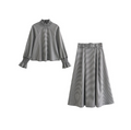 Two-piece Dress Chic and Elegant Woman Set Office Outfits Y2k O-neck Blouse Suit with A Skirt Sets for Women 2 Pieces