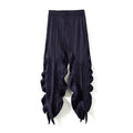 Woman Pleated Pants Straight High Waist Elastic Irregular Design Solid Wild Casual Style New Summer Fashion