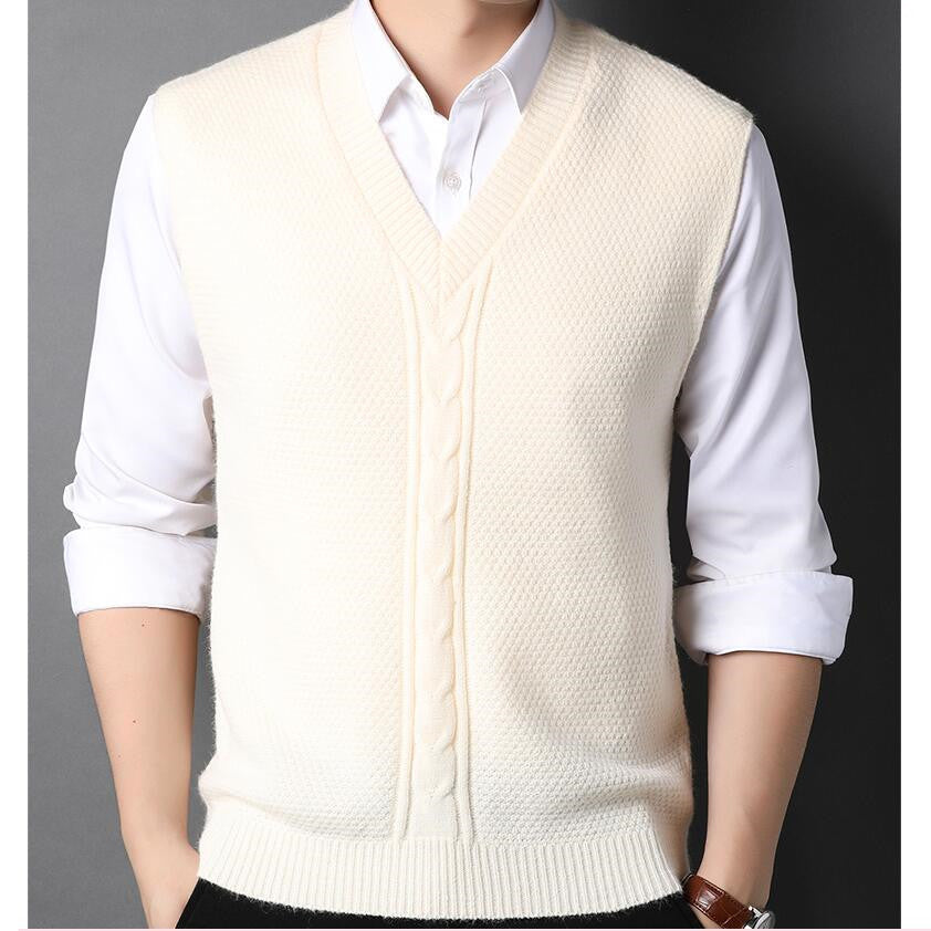 Warm Versatile British Style Men's Tank Tops (Spring/Autumn)