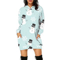 Women's Casual Printed Christmas Sweater Dress