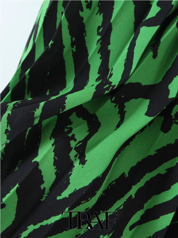Women Pants Elegant Lady New Printed Elasticated Pleated Wide-leg Trousers Woman Clothes Fashion Wide Leg Pant