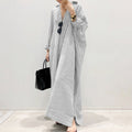 Summer New Dresses for Woman Fashion Striped Cardigan Loose Large Casual Temperament Commuter Irregular Women's Long Dress Tops