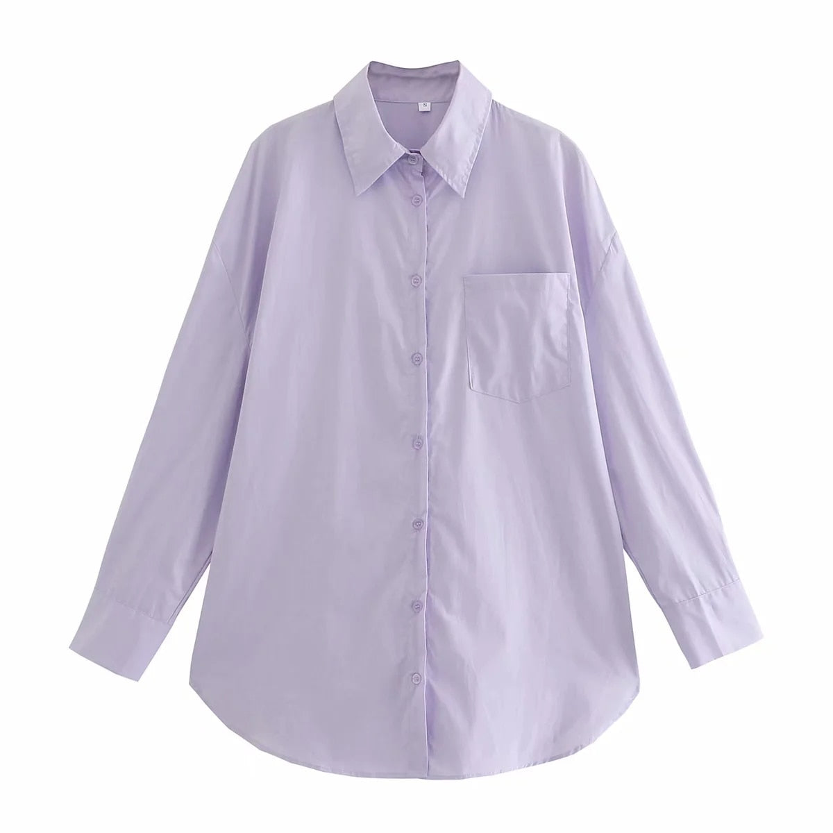 Klkxmyt Za Women's Shirt Fashion Pink Oversize 100% Cotton Casual Button Pockets Loose Blouses Chic Streetwear Shirts Woman Tops