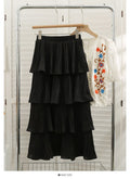 Woman Clothes New  Spring Summer Korean Medium Long Pleated Cake Skirt Fashion Ladies Solid Versatile Office Skirts Korean