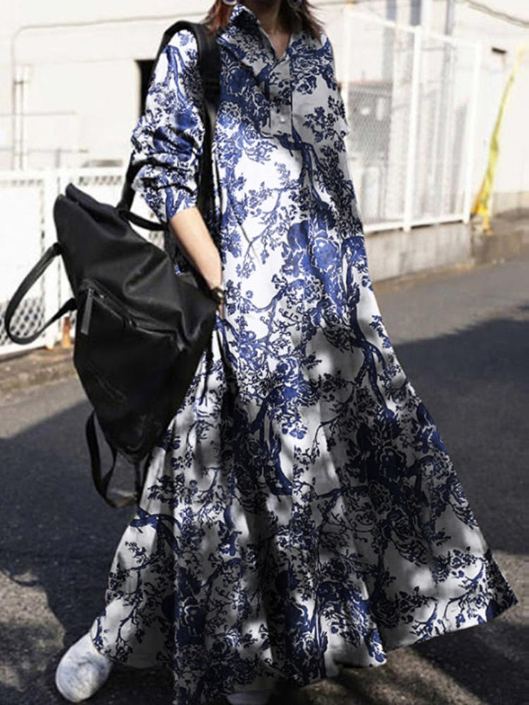 Summer New Dresses for Woman Fashion Striped Cardigan Loose Large Casual Temperament Commuter Irregular Women's Long Dress Tops
