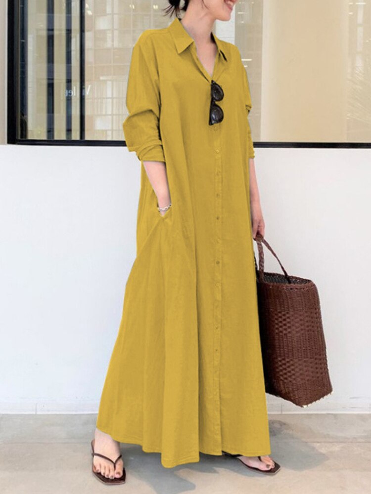 Summer New Dresses for Woman Fashion Striped Cardigan Loose Large Casual Temperament Commuter Irregular Women's Long Dress Tops