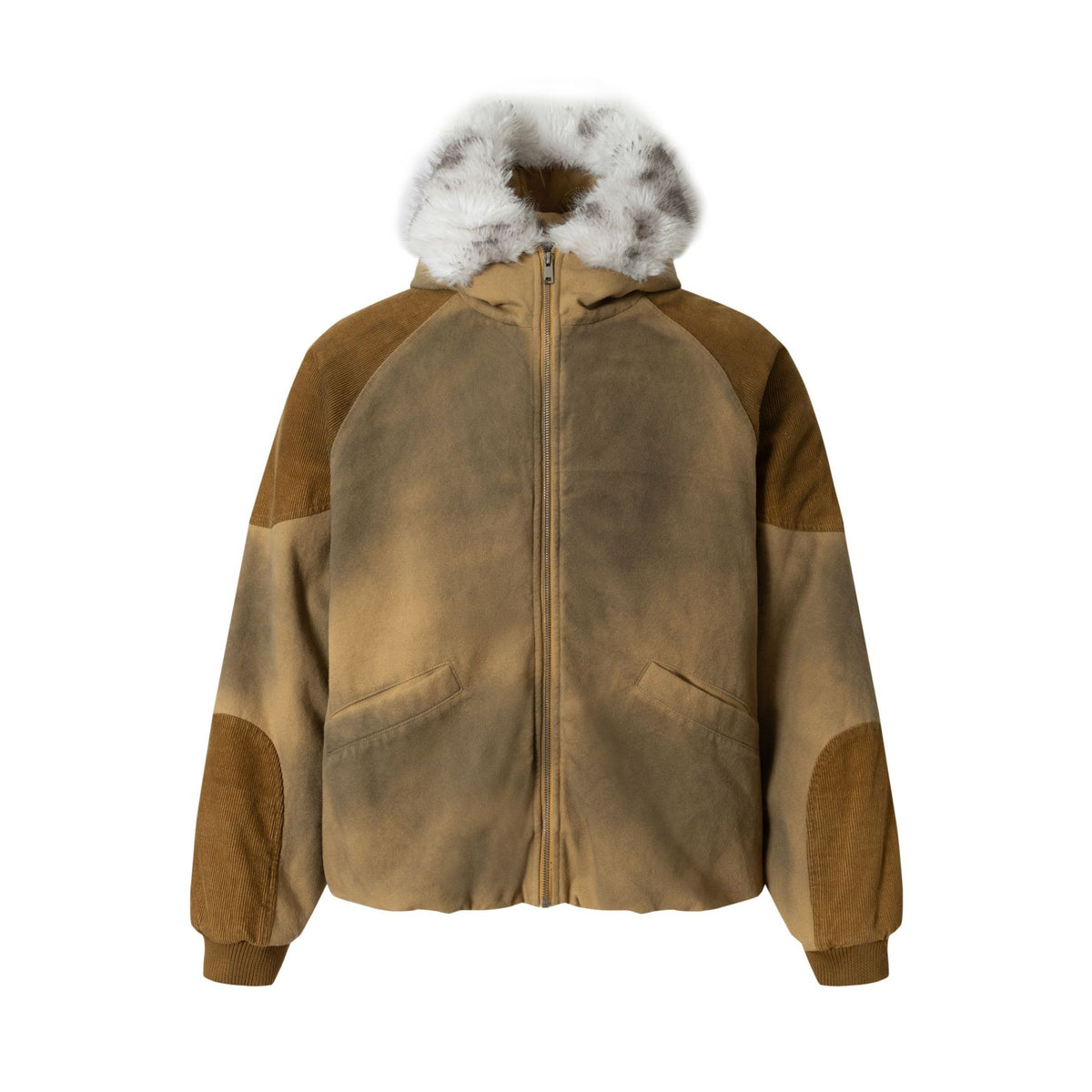 Warm fur collar cotton clothing