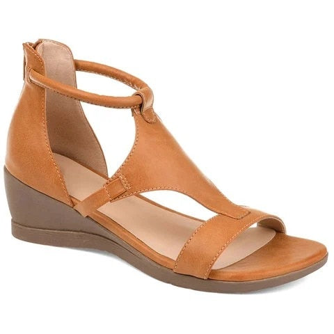 Women Summer Sandals Mid Heels Wedges Shoes Woman Vintage Gladiator office Sandalias Party Beach Shoes Plus Size Dropship