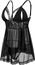 Plus Size Funny Lingerie Sexy Mesh Fat Woman Set Perspective Fat Girl Leopard Pajama Dress