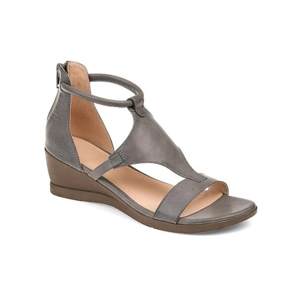 Women Summer Sandals Mid Heels Wedges Shoes Woman Vintage Gladiator office Sandalias Party Beach Shoes Plus Size Dropship