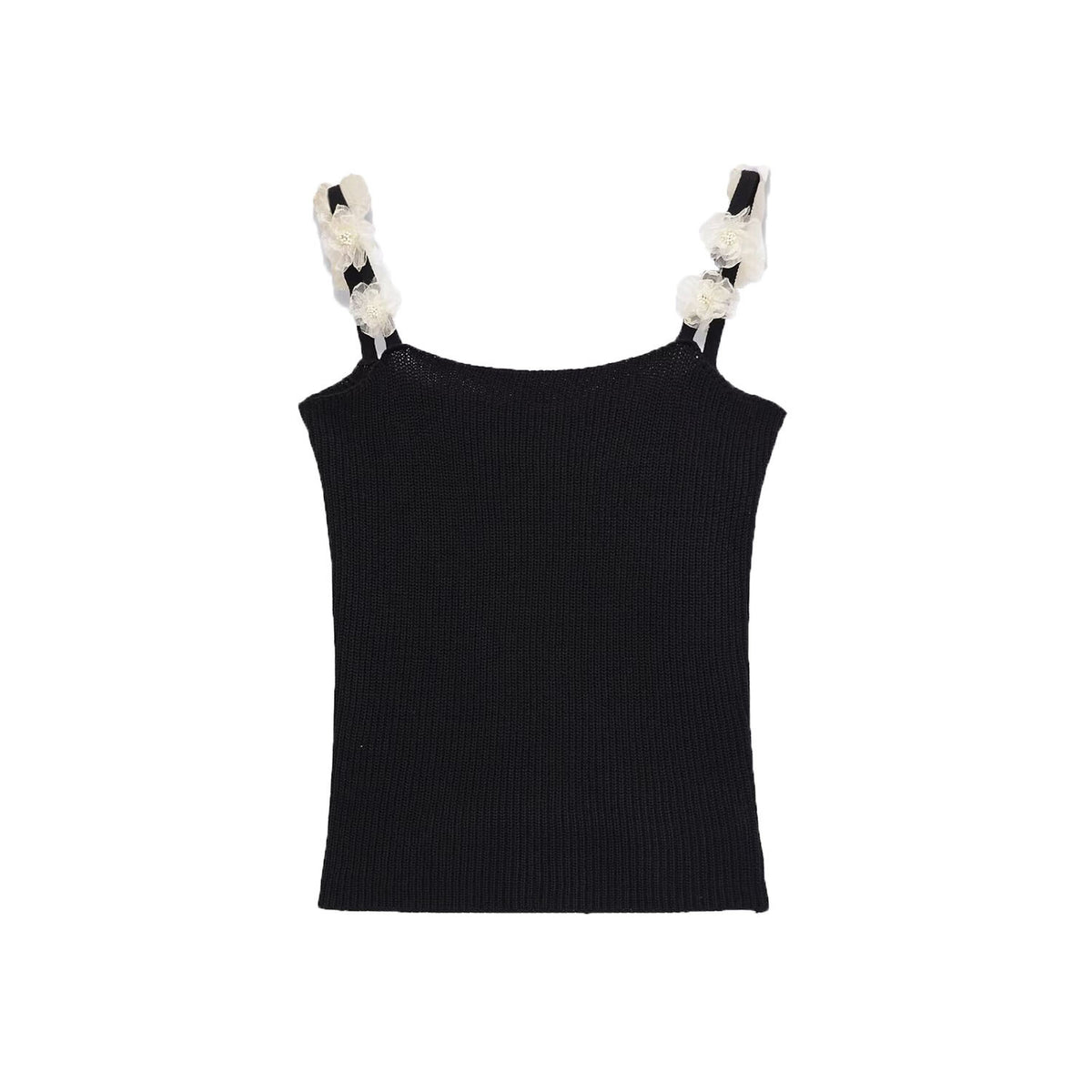 Flower knitted top for women's clothing
