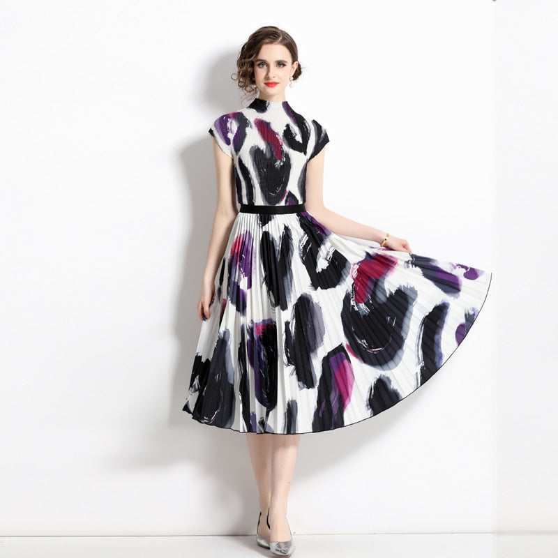 Summer Women's Suit Slim Fit Woman Dress Mid Length Set Pieces Modern Elegant Fashion Outfit Short Sleeve Sets Womens Piece