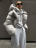 Parkas Long Sleeve Top Women Autumn Winter Warm Coat Women's Street Fashion Hoodies Woman Cotton-padded Jacket