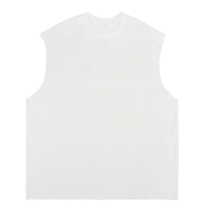 Sleeveless Solid Color Vest - Comfortable Retro Top