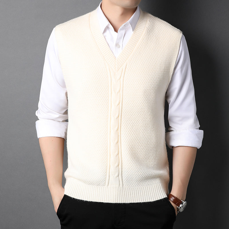 Warm Versatile British Style Men's Tank Tops (Spring/Autumn)
