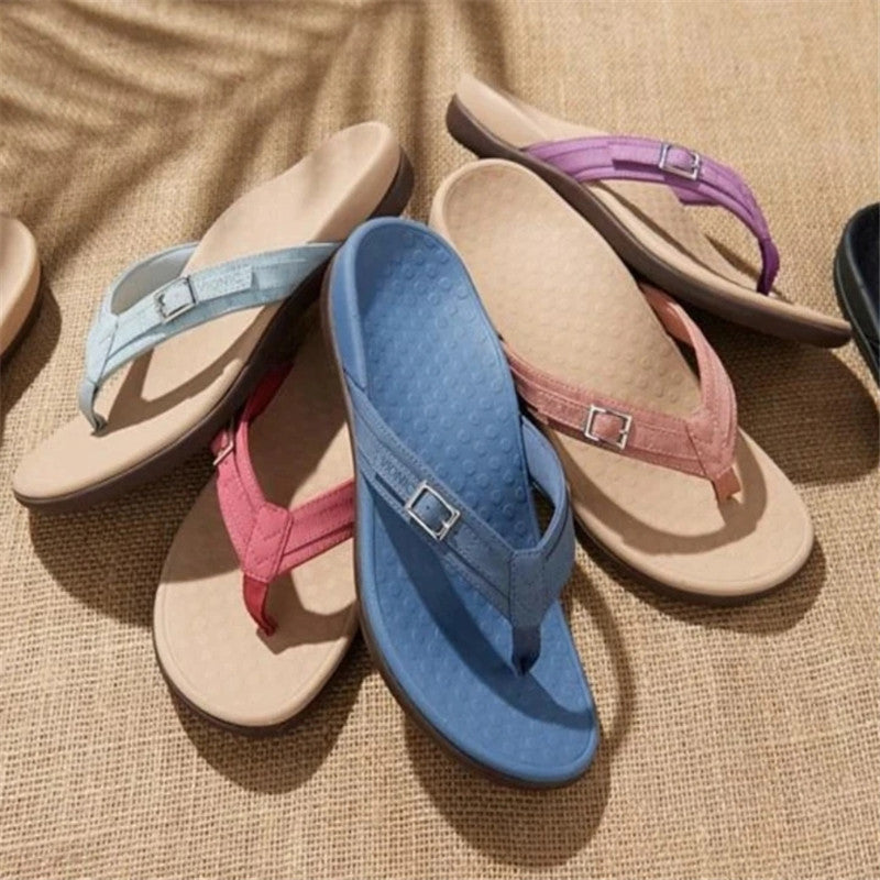 Large Herringbone Slippers for Women - Low Heel