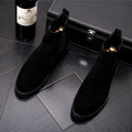 Short Cowboy Boots and Velvet Men's Warm Shoes