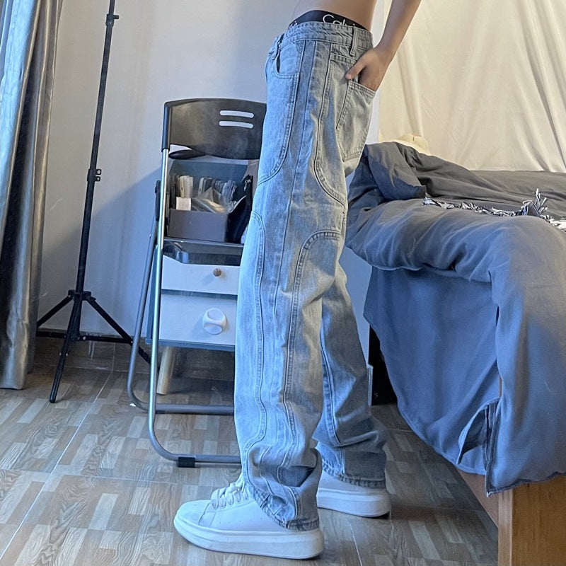Retro Wash Fashion Jeans for Men and Women