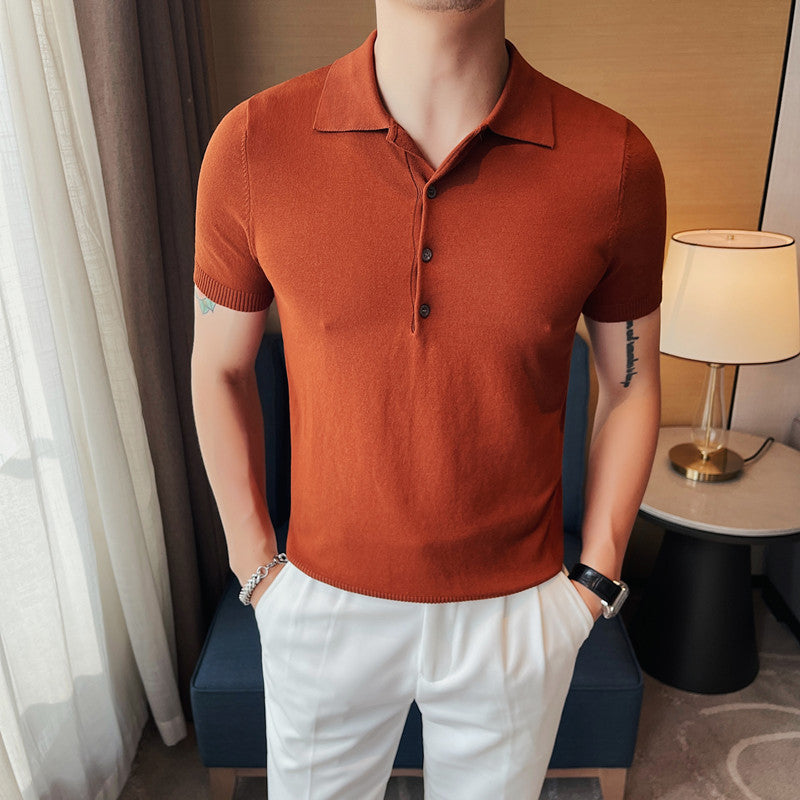 Men's Summer Short Sleeve Breathable Polo Shirt