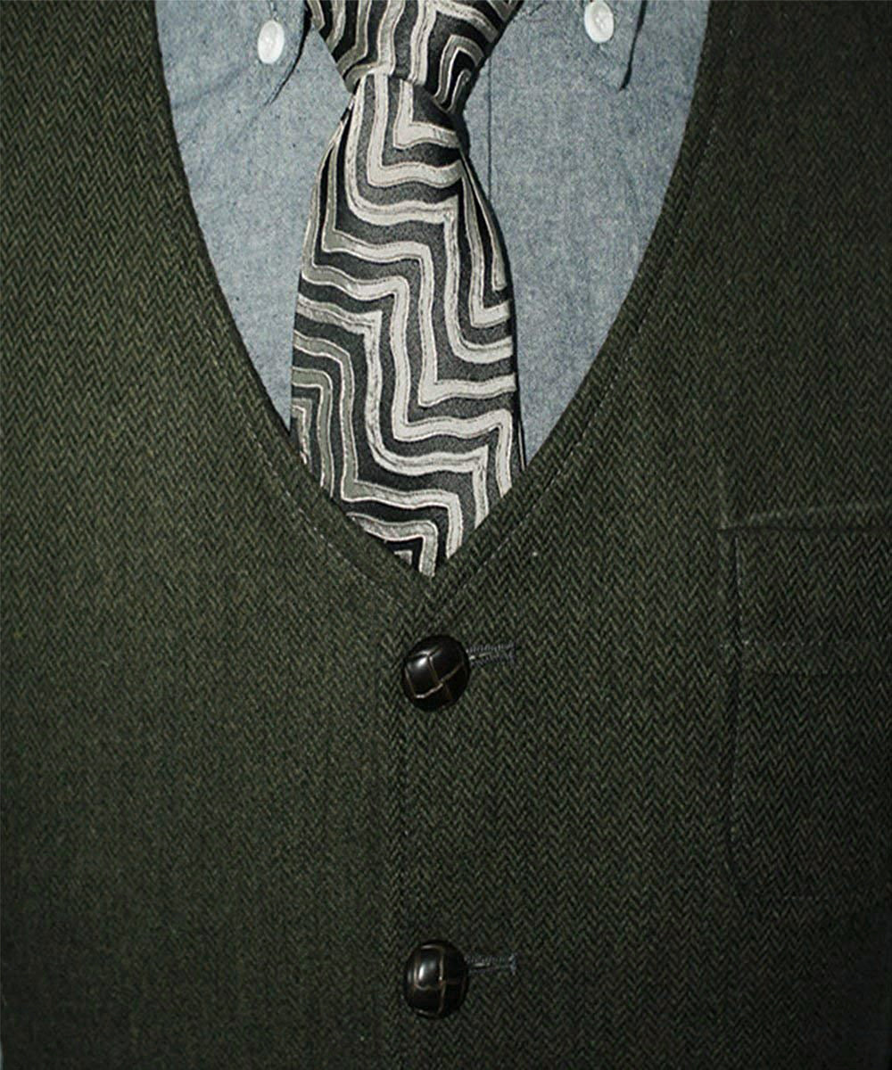 Men's Vest in Organic Cotton, Wool, and Cashmere Blend