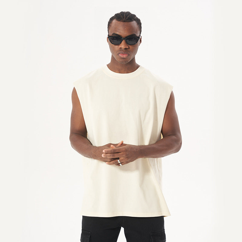 Sleeveless Solid Color Vest - Comfortable Retro Top